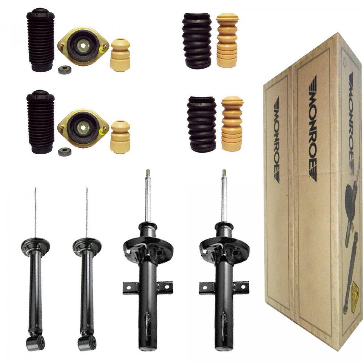 4 Amortecedores Monroe + Kits Ford Verona 1993/1997