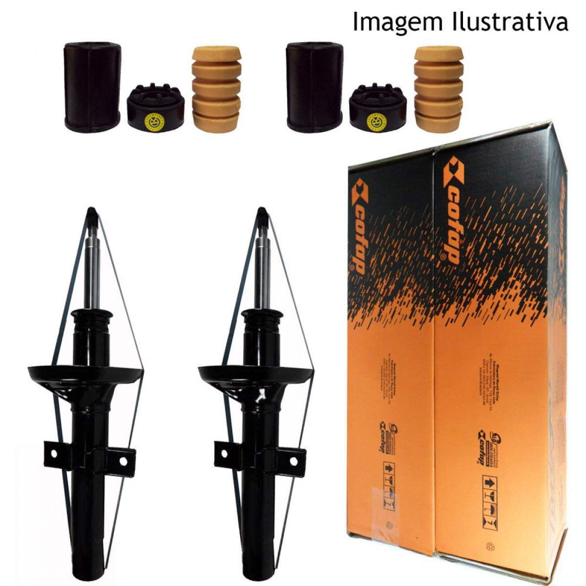 2 Amortecedores Dianteiros Cofap + Kits Fiat Premio 1.0 1993/1995 - 2