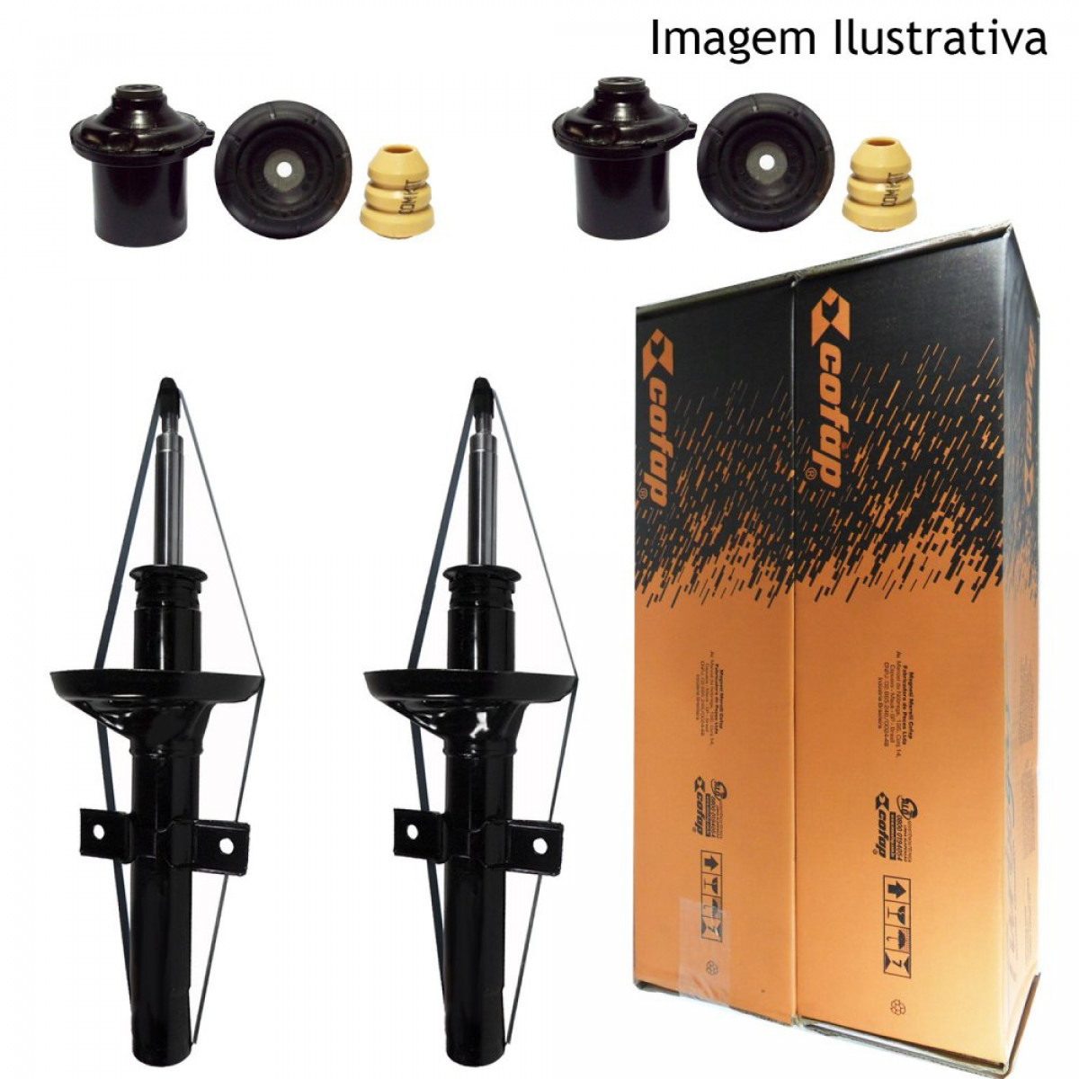 2 Amortecedores Dianteiros Cofap + Kits Gm Astra 1.8 2.0 1998/2012 - 2