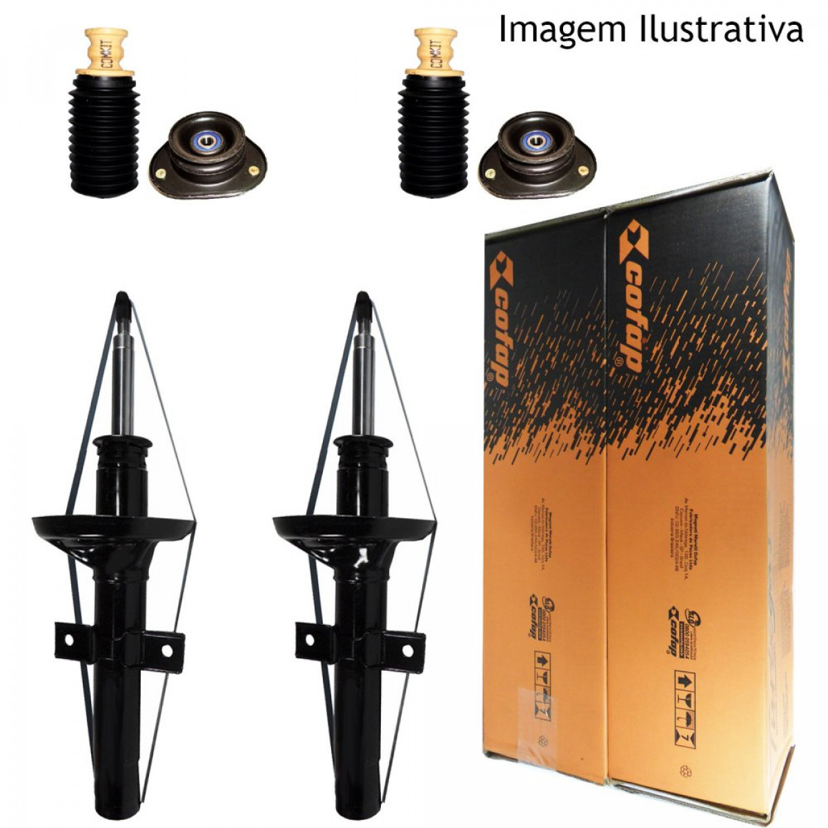2 Amortecedores Dianteiros Cofap + Kits Toyota Corolla 1.6 1998/2002 - 2