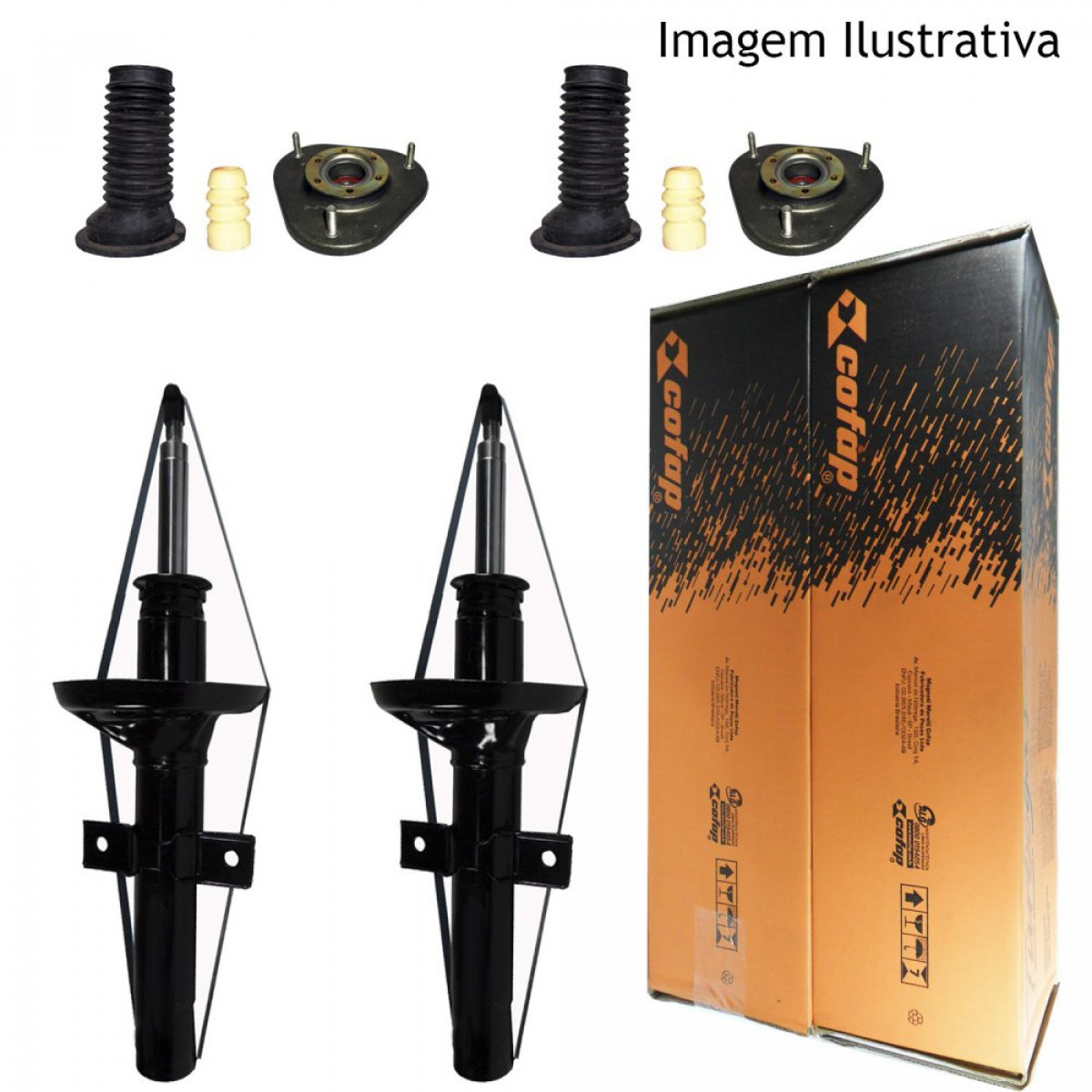 2 Amortecedores Dianteiros Cofap + Kits Toyota Corolla 1.8 2.0 2008/2014 - 2