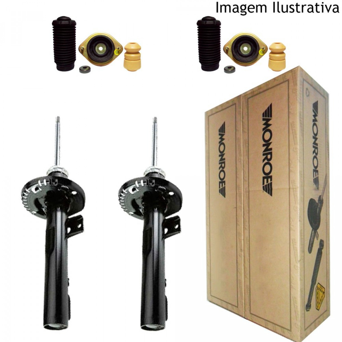 2 Amortecedores Dianteiros Monroe + Kits Ford Escort XR3 1993/1996 - 2