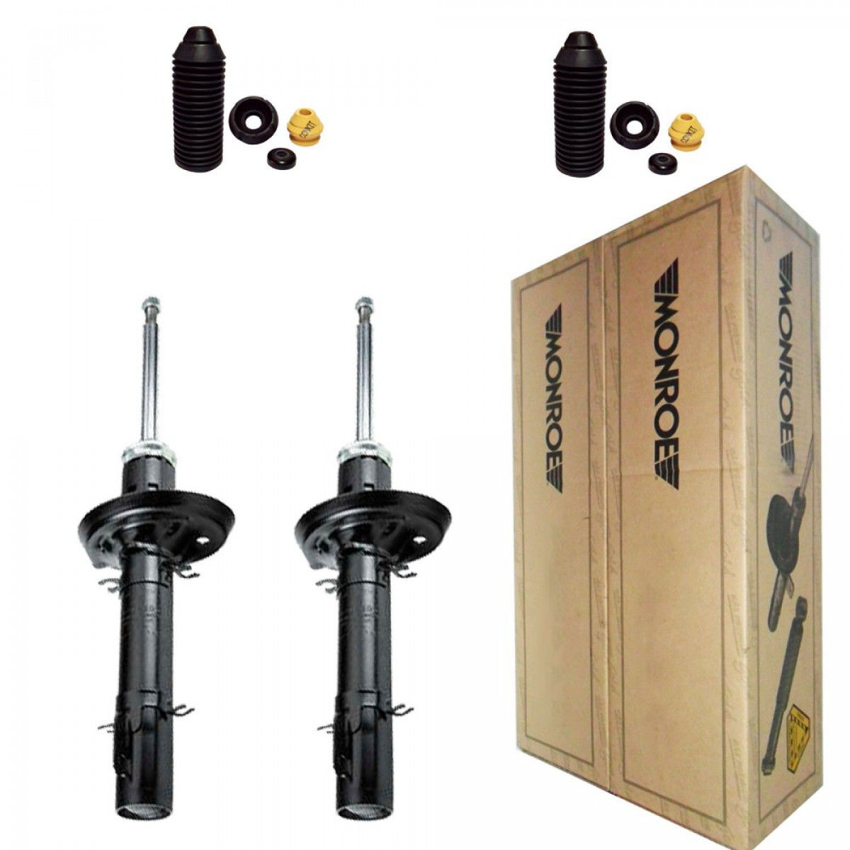 2 Amortecedores Dianteiros Monroe + Kits VW New Beettle 2.0 1998/ - 2