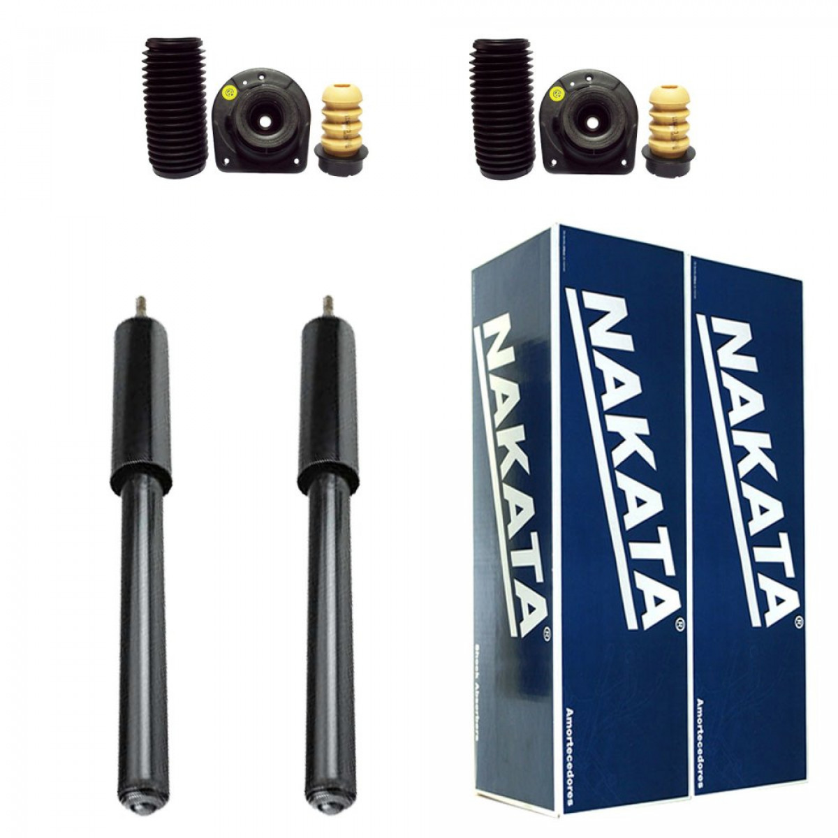 2 Amortecedores Dianteiros Nakata + Kits Palio Weekend 1997/1998 - 2