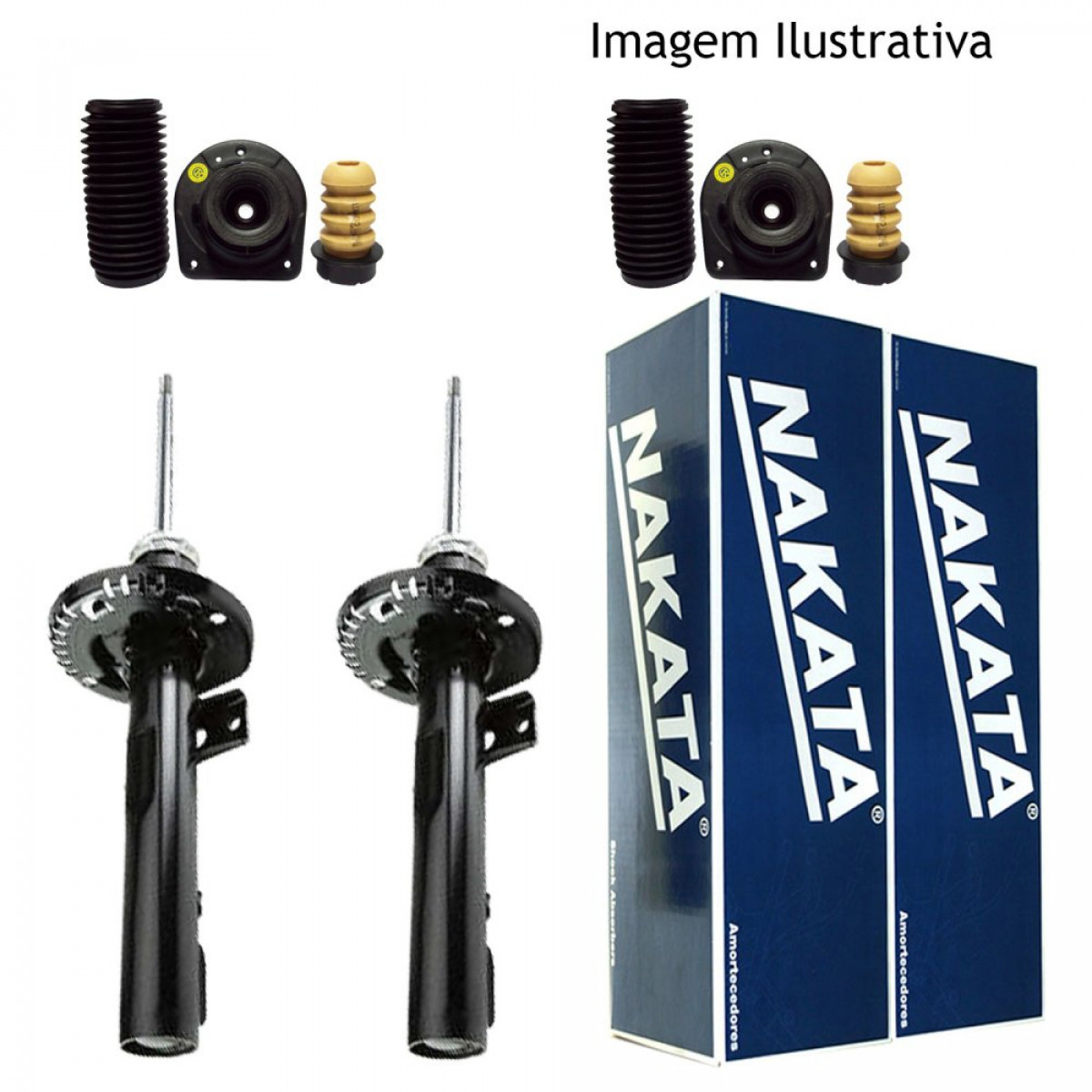 2 Amortecedores Dianteiros Nakata + Kits Strada Adventure S/ Abs 01/13