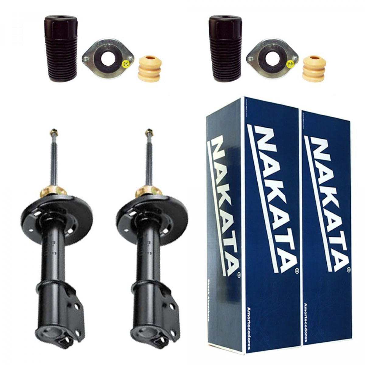 2 Amortecedores Dianteiros Nakata + Kits Gm Corsa Classic 2003/2012