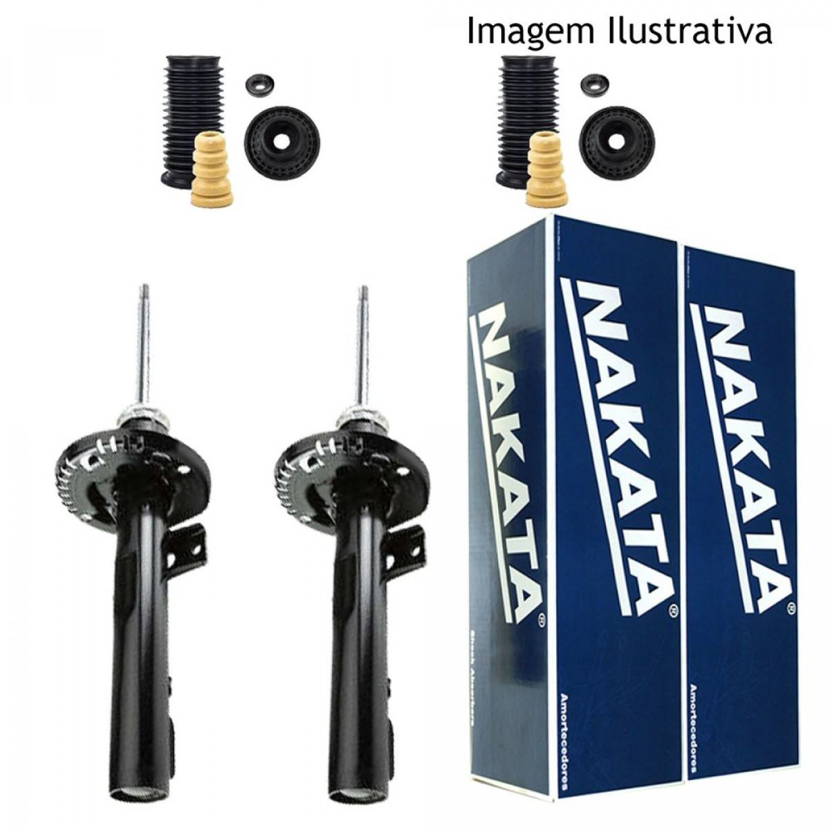 2 Amortecedores Dianteiros Nakata + Kits Gm Prisma 2013/2015