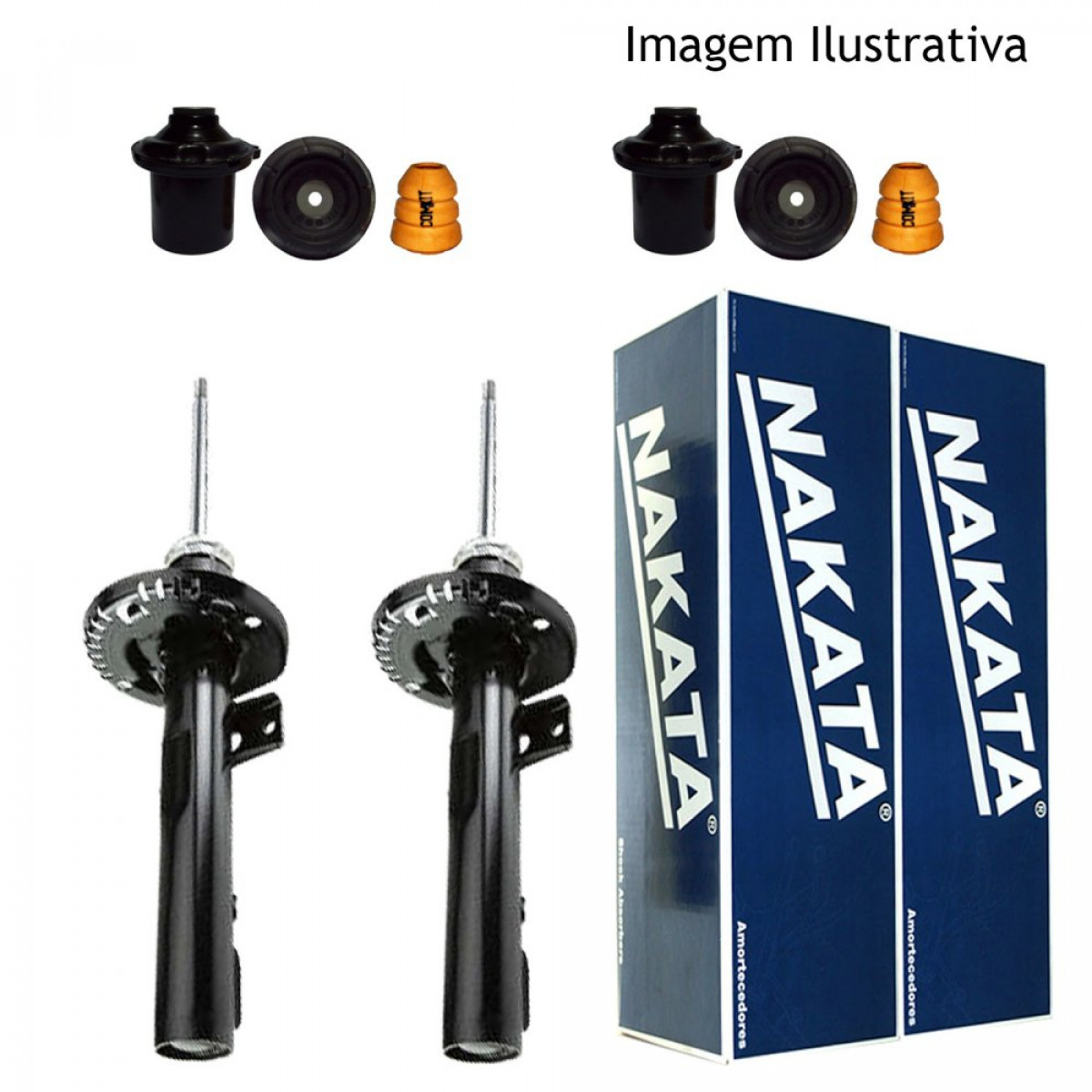 2 Amortecedores Dianteiros Nakata + Kits Gm Vectra 1996/2005