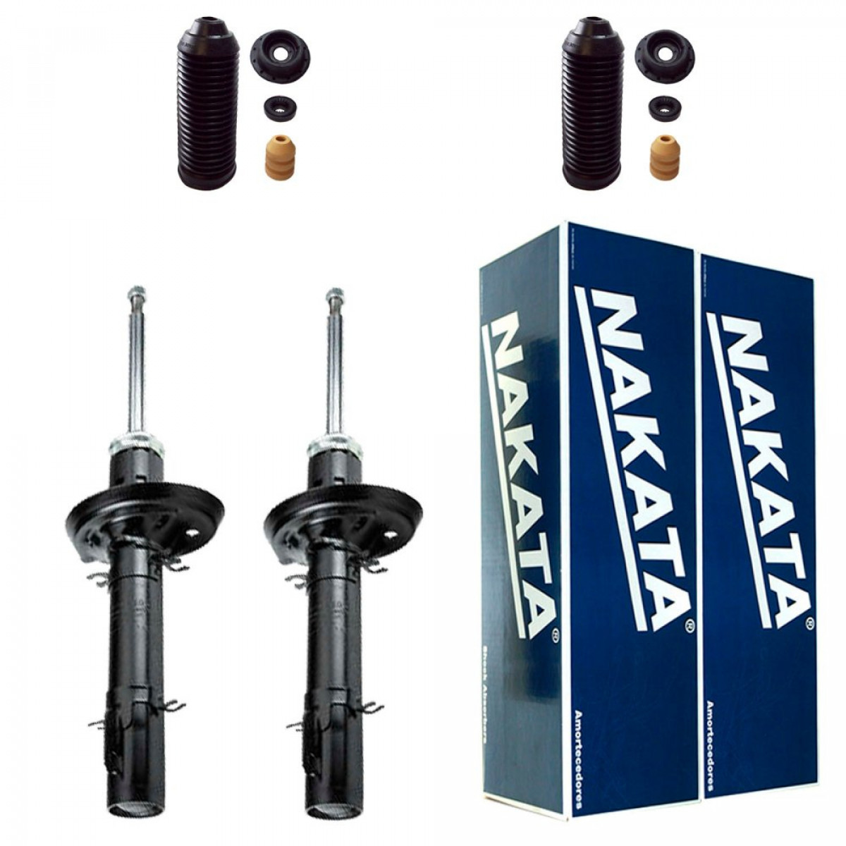 2 Amortecedores Dianteiros Nakata + Kits Vw New Beetle 2004/2012