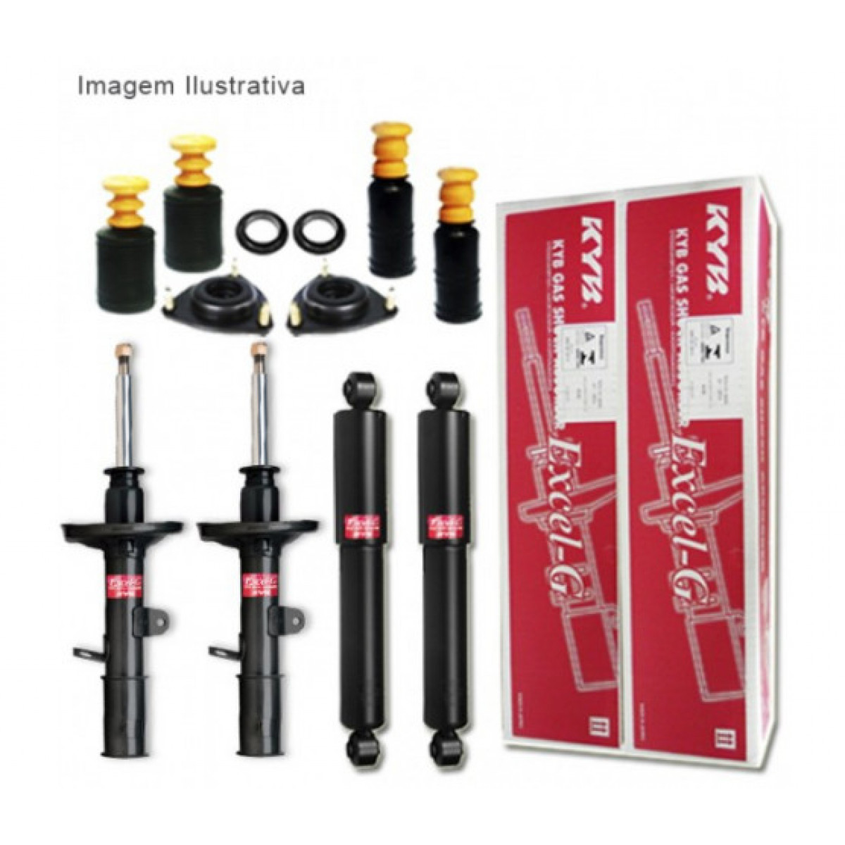 4 Amortecedores Kayaba   Kits Mitsubishi Lancer Gt 2012/2020
