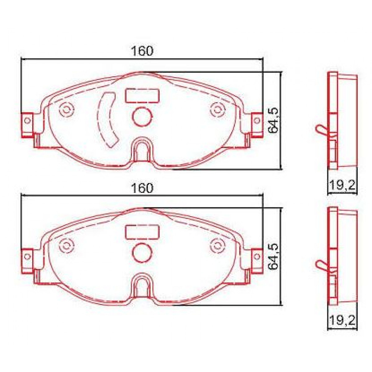 Pastilhas Freio Dianteiro Ferodo Audi A3 12/18 Golf 14/18 HQF2326C - 2
