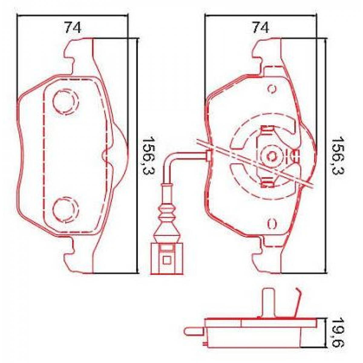 Pastilhas Freio Dianteiro Ferodo Audi A3 96/05 A4 94/96 Allroad 00/06 Golf 99 HQF2188AC - 2