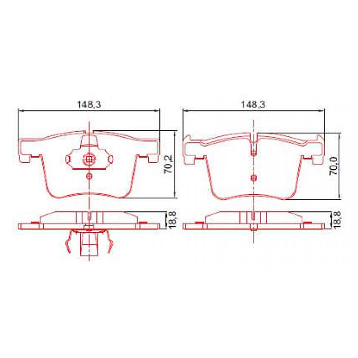 Pastilhas Freio Dianteiro Ferodo Bmw Série 1 11/18 Série 3 11/18 X3 11/18 HQF4108C - 2