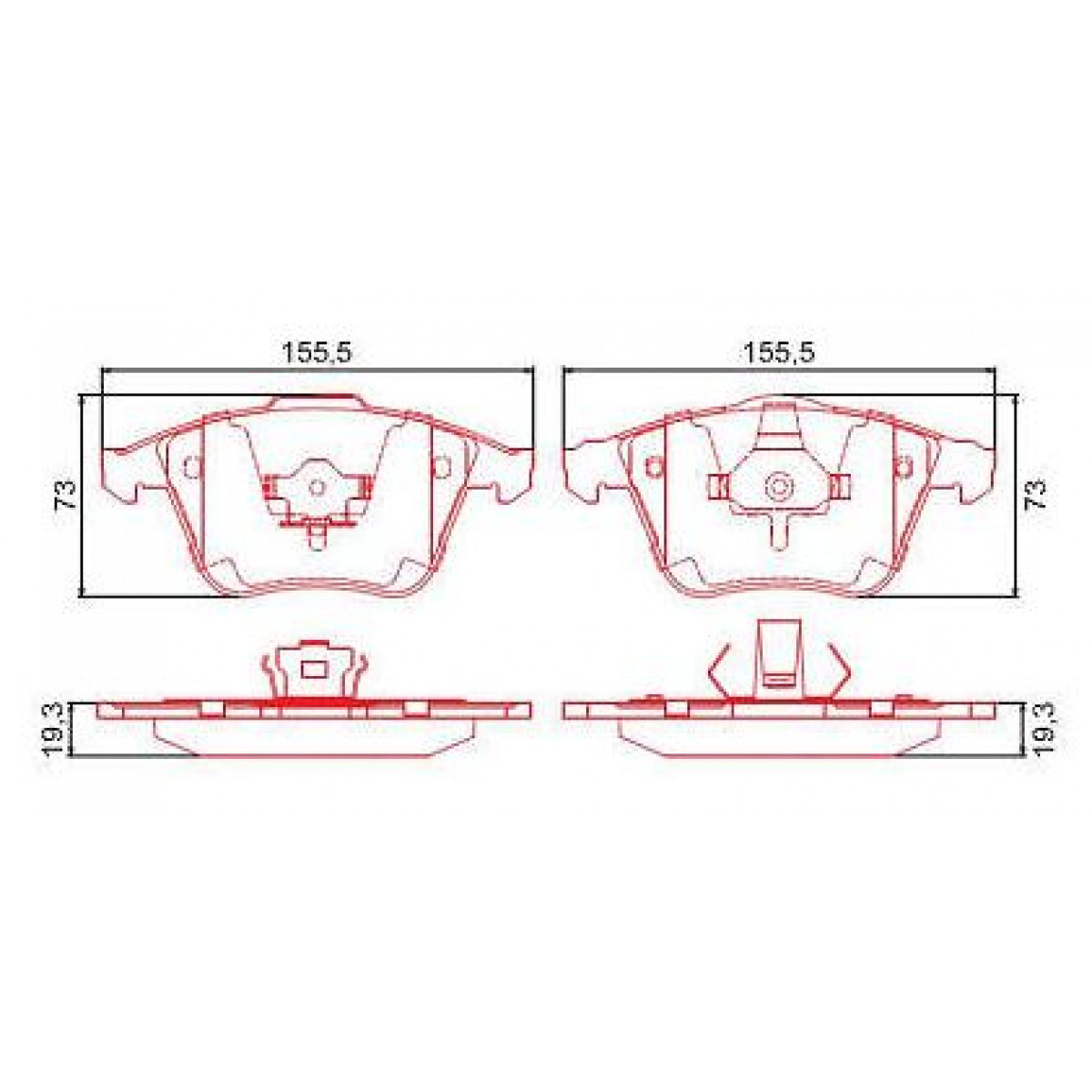 Pastilhas Freio Dianteiro Ferodo Citroën C4 09/18 Evoque 11/18 Freelander 06 HQF2258C - 2