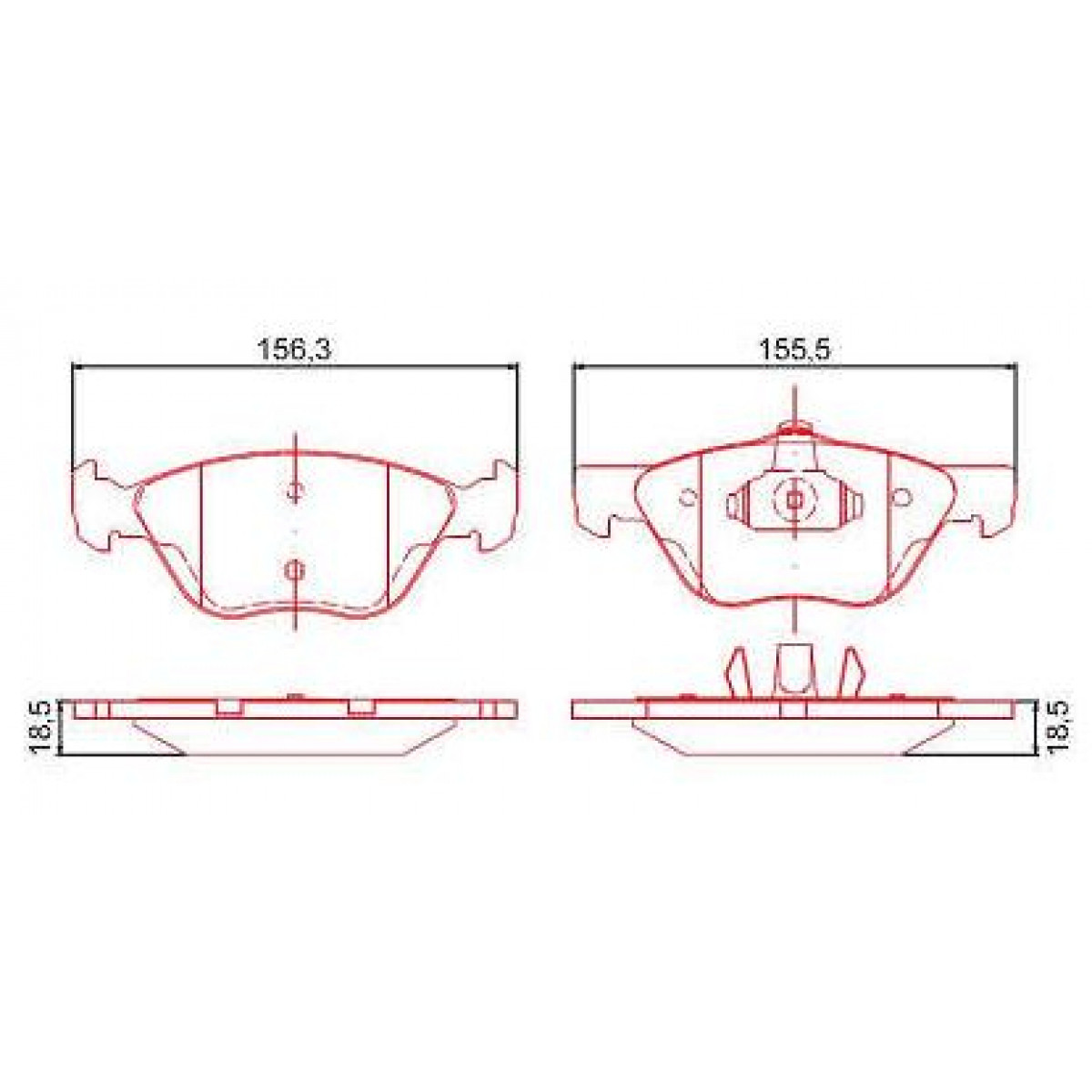 Pastilhas Freio Dianteiro Ferodo Fiat Argo 17/18 Bravo 11/16 Punto 11/16 Strada HQF3005PAC - 2