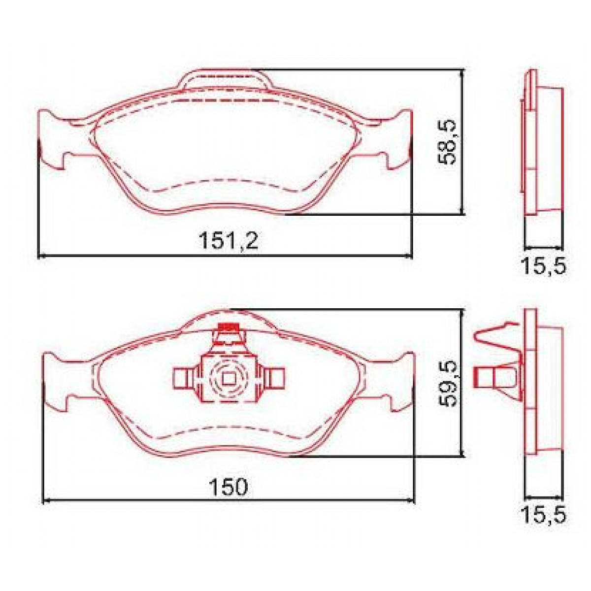 Pastilhas Freio Dianteiro Ferodo Ford Ecosport 09/12 Fiesta 09/14 HQF3009PAC - 2