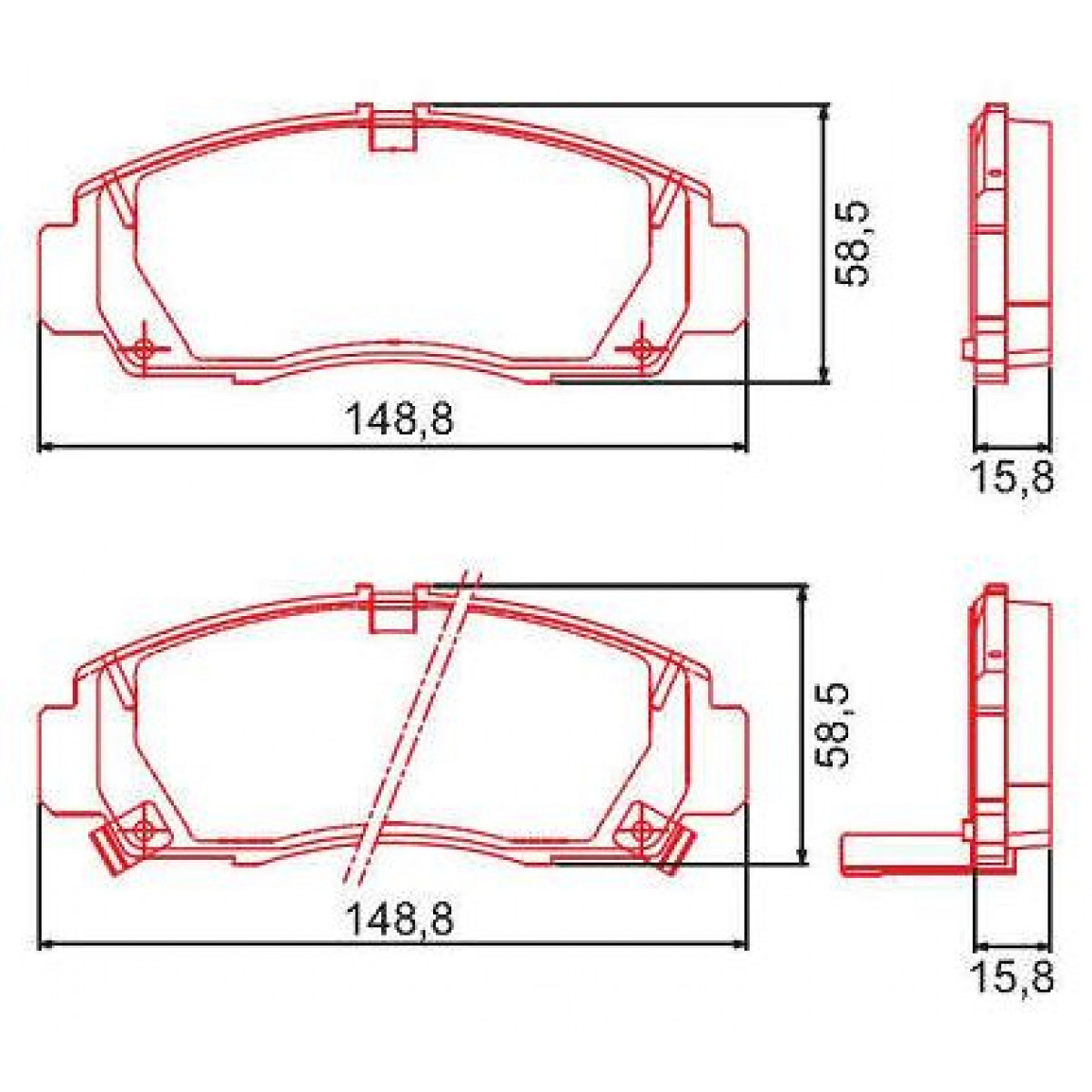 Pastilhas Freio Dianteiro Ferodo Honda Civic 09/15 Accord 03/12 HQF2282AC - 2