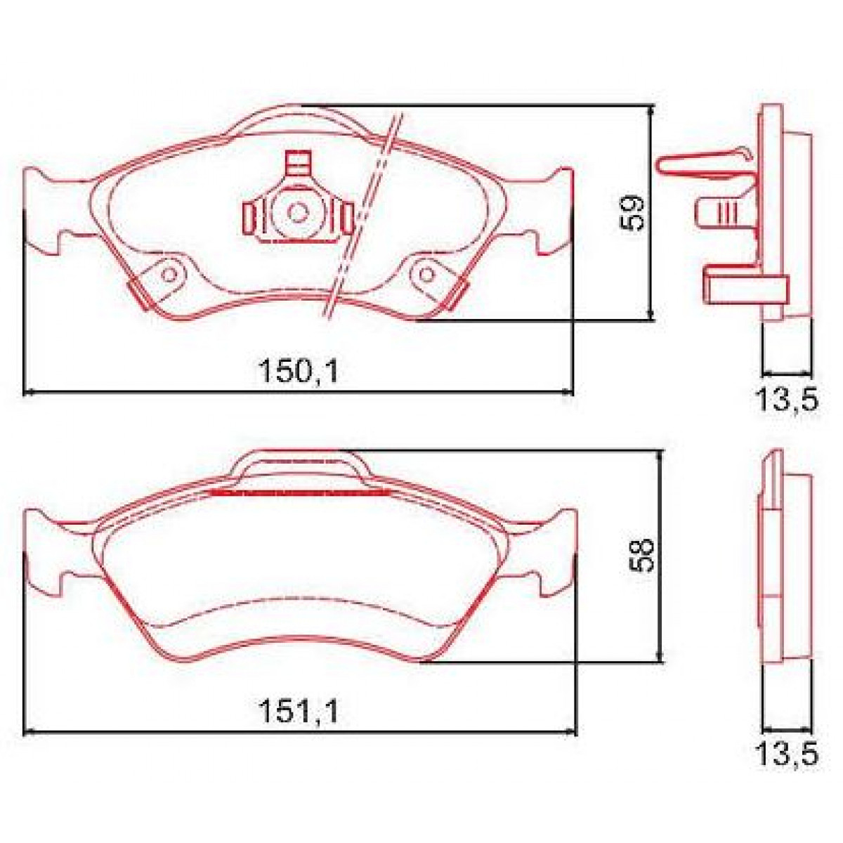 Pastilhas Freio Dianteiro Ferodo Honda Fit 03/08 HQF2161AC - 2