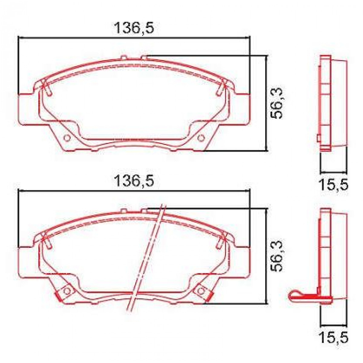 Pastilhas Freio Dianteiro Ferodo Honda Fit 14/18 City 14/18 Wrv 17/18 HQF2314AC - 2