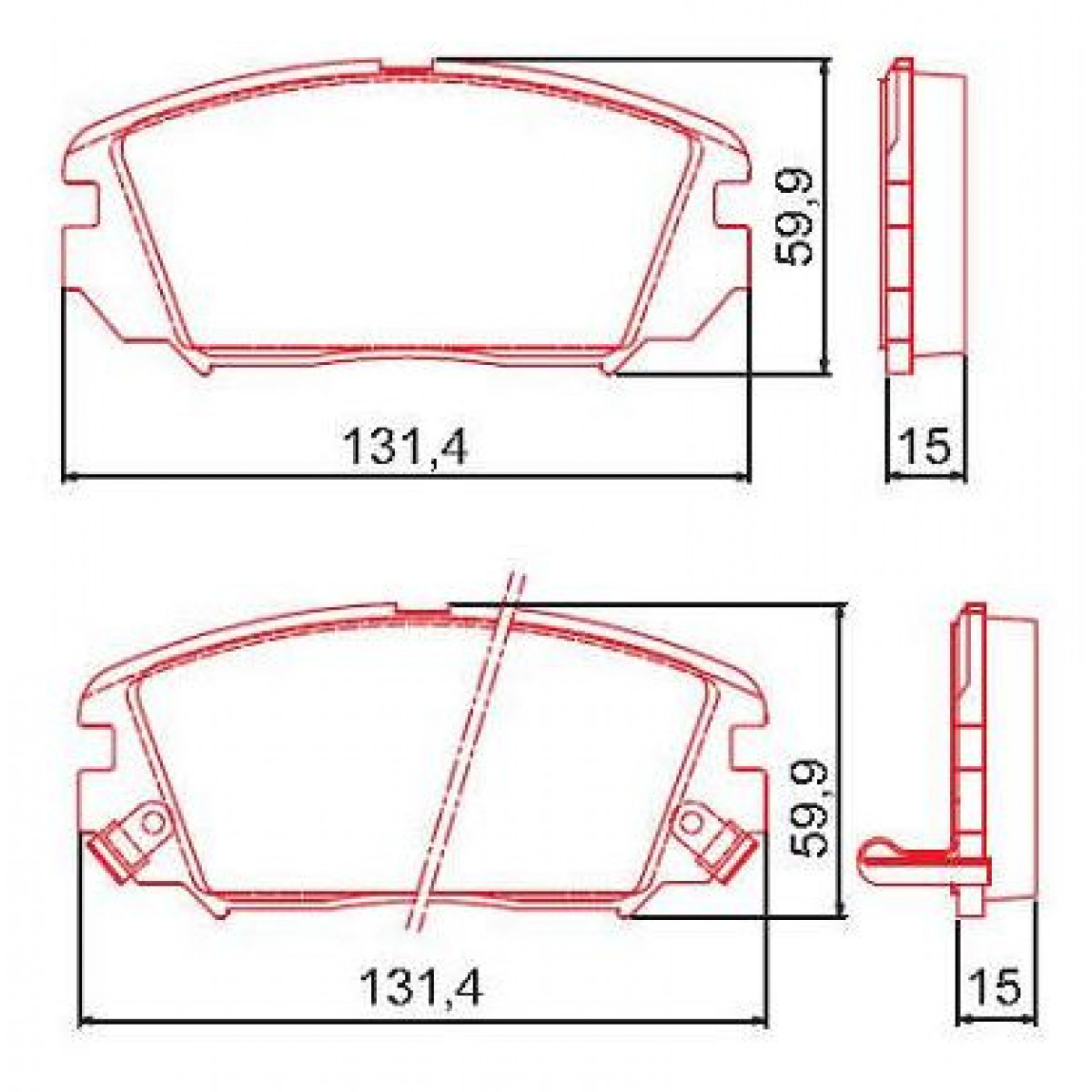 Pastilhas Freio Dianteiro Ferodo Hyundai Azera 06/17 Sonata 06/08 HQF2268AC - 2