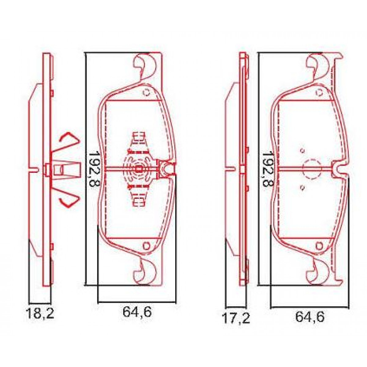 Pastilhas Freio Dianteiro Ferodo Jaguar Fpace 17/18 Xe 16/18 Discovery 15/18 HQF2352C - 2