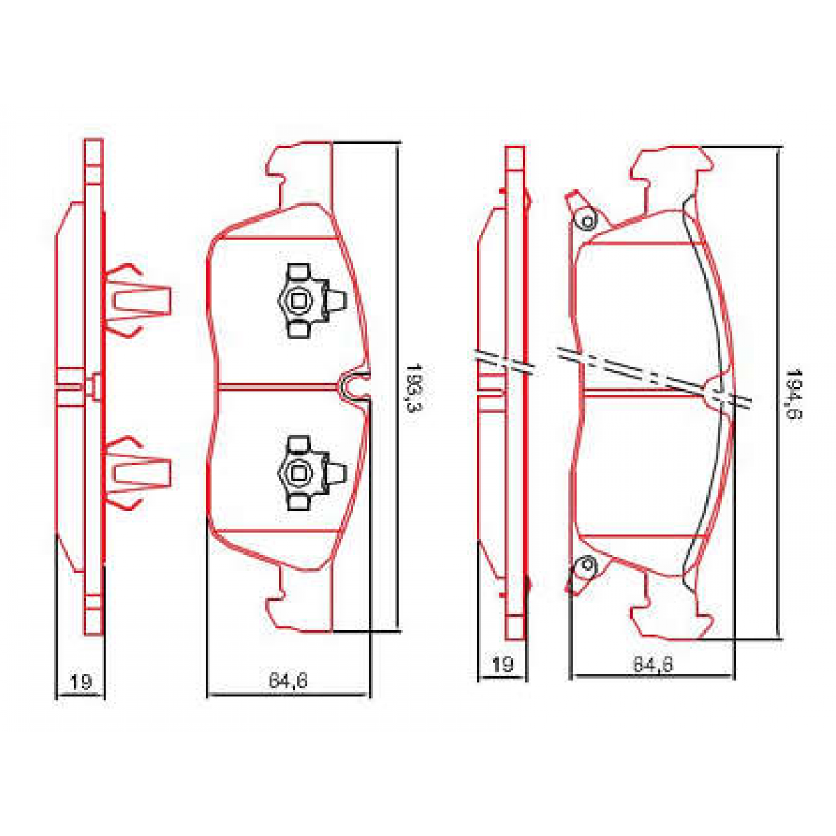 Pastilhas Freio Dianteiro Ferodo Jeep Grand Cherokee 10/18 Durango 11/18 HQF4082AC - 2