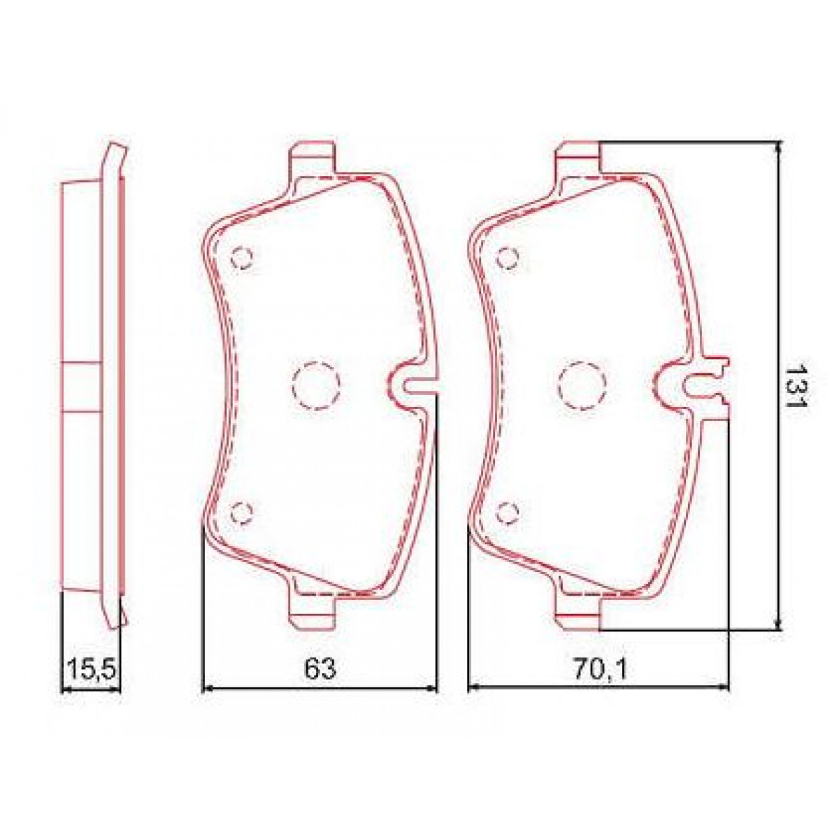 Pastilhas Freio Dianteiro Ferodo Mercedes-Benz Classe C 00/06 Clk 02/06 HQF2236C - 2