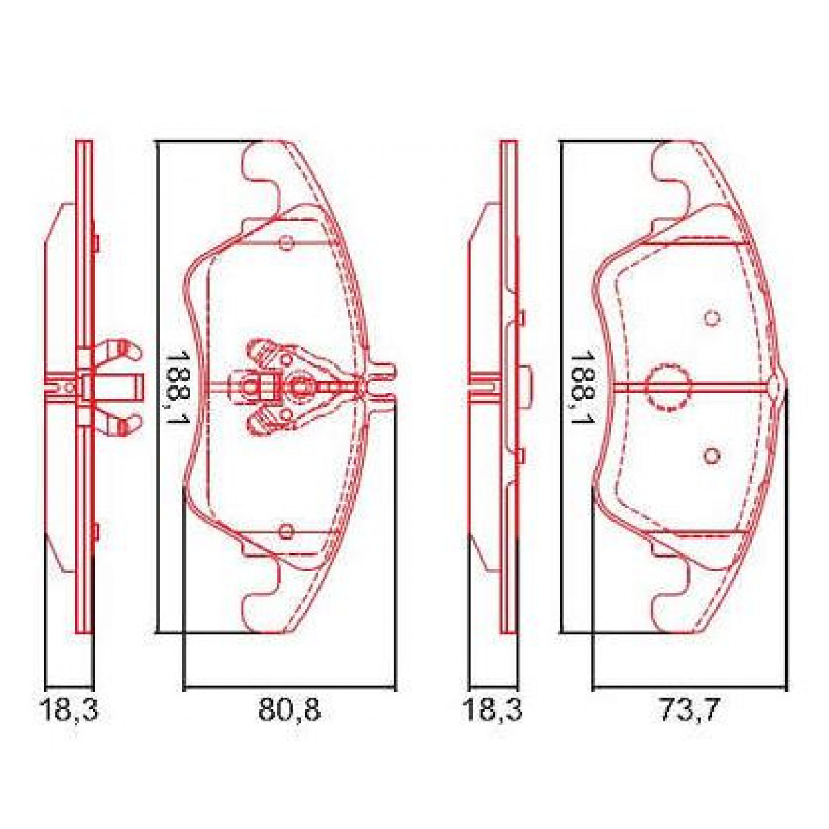 Pastilhas Freio Dianteiro Ferodo Mercedes-Benz Classe C 11/14 Classe E 09/ HQF2408C - 2