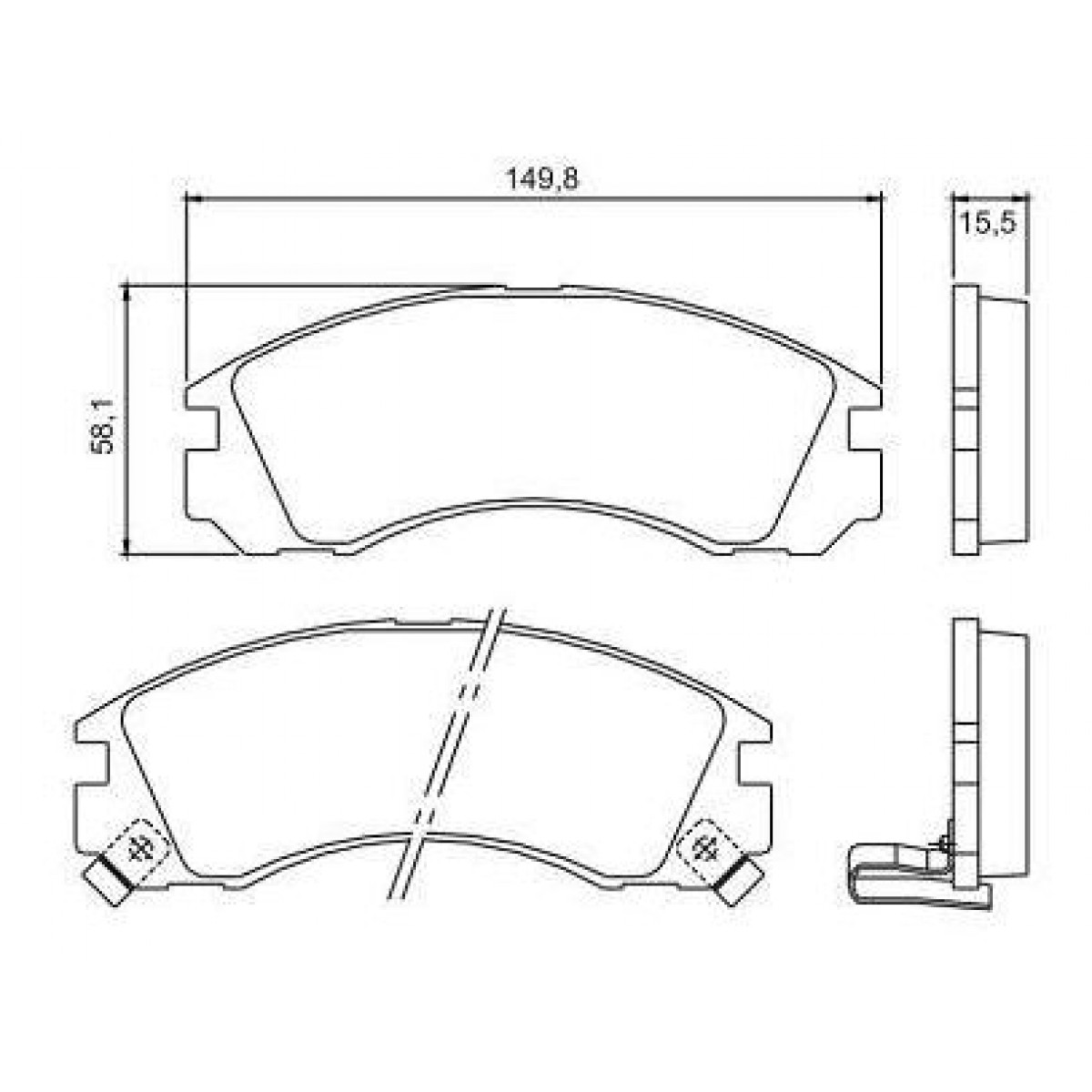 Pastilhas Freio Dianteiro Ferodo Mitsubishi Eclipse 91/94 Pajero 90/00 HQF2131AC - 2