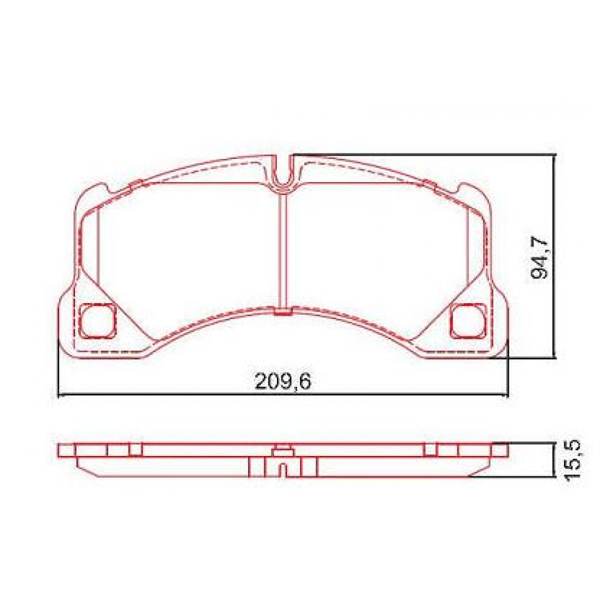 Pastilhas Freio Dianteiro Ferodo Porsche Panamera 09/16 HQF2394C - 2