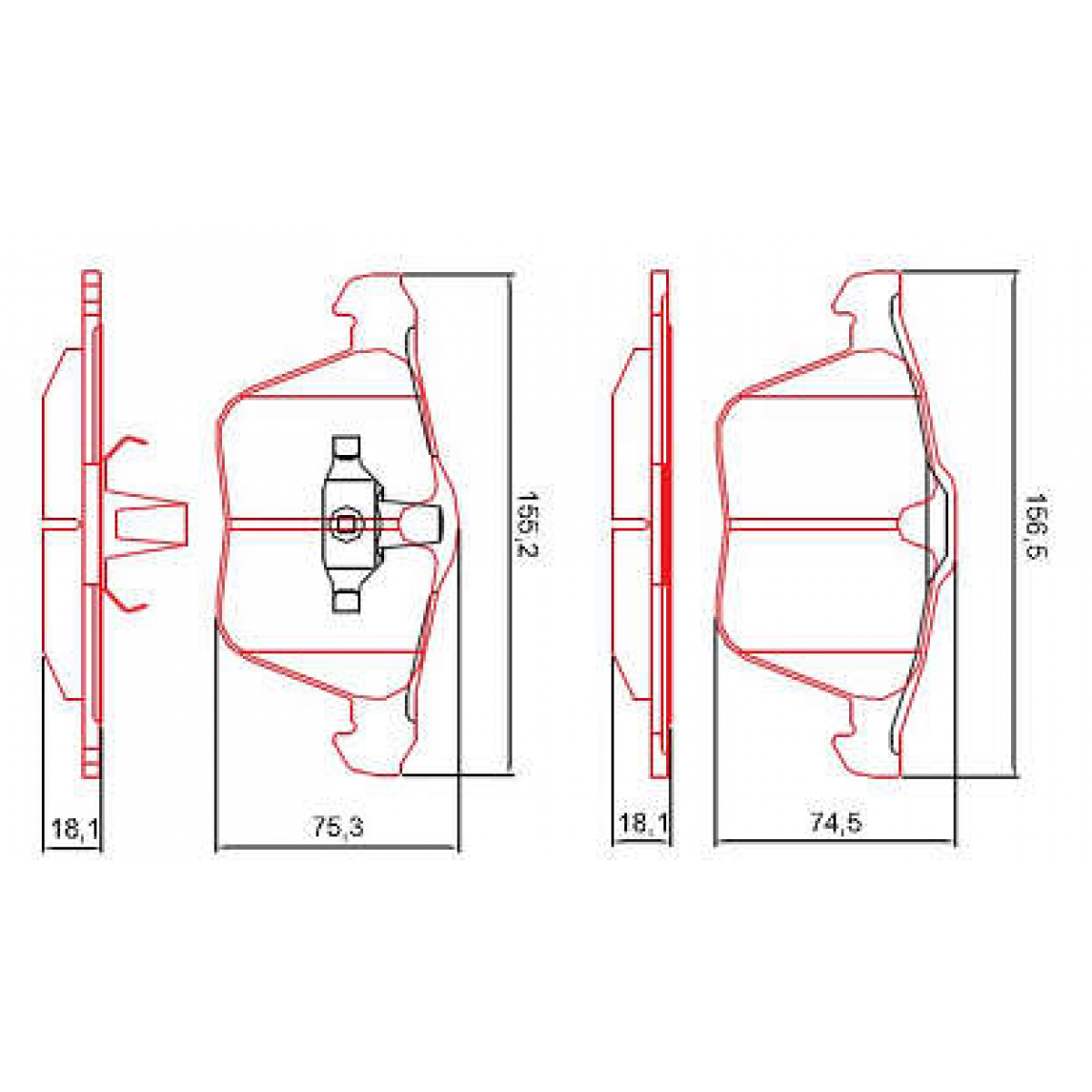 Pastilhas Freio Dianteiro Ferodo Volvo S60 11/11 S80 07/10 V70 08/10 V8 07/10 HQF4094C - 2