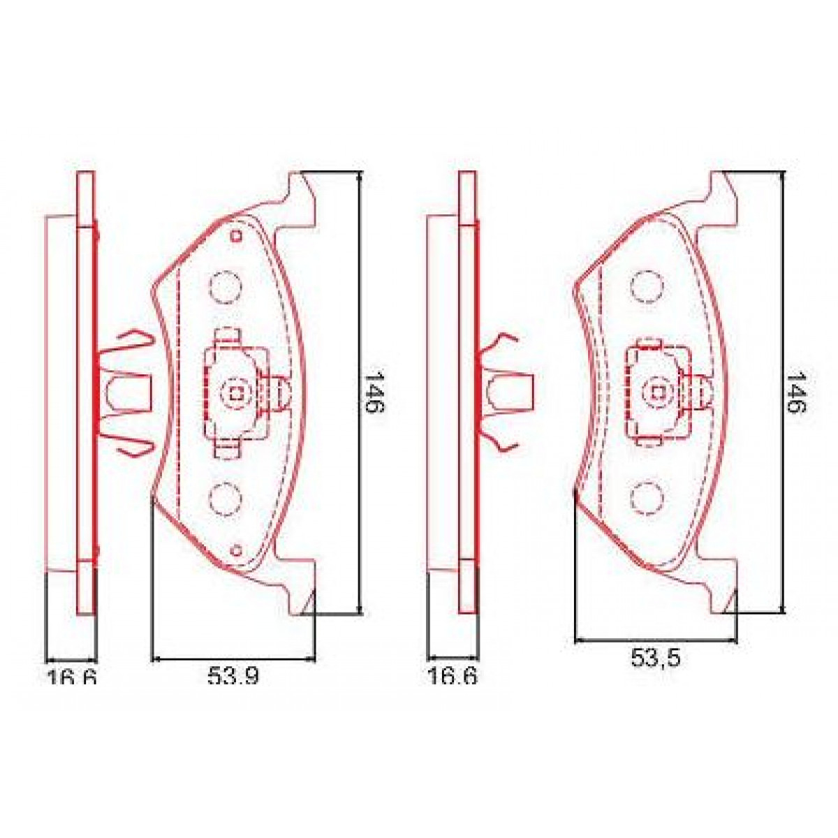 Pastilhas Freio Dianteiro Ferodo Vw Gol 12/16 Saveiro 12/16 Voyage 12/16 HQF2286C - 2