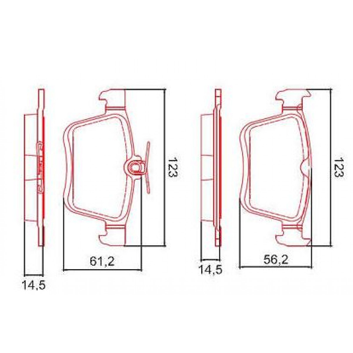 Pastilhas Freio Traseiro Ferodo Audi A3 12/18 Golf 14/19 HQF2327C - 2