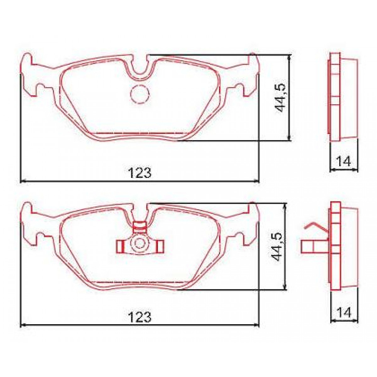 Pastilhas Freio Traseiro Ferodo Bmw Série 3 90/99 Série 5 94/96 M3 92/99 M5 HQF2148C - 2