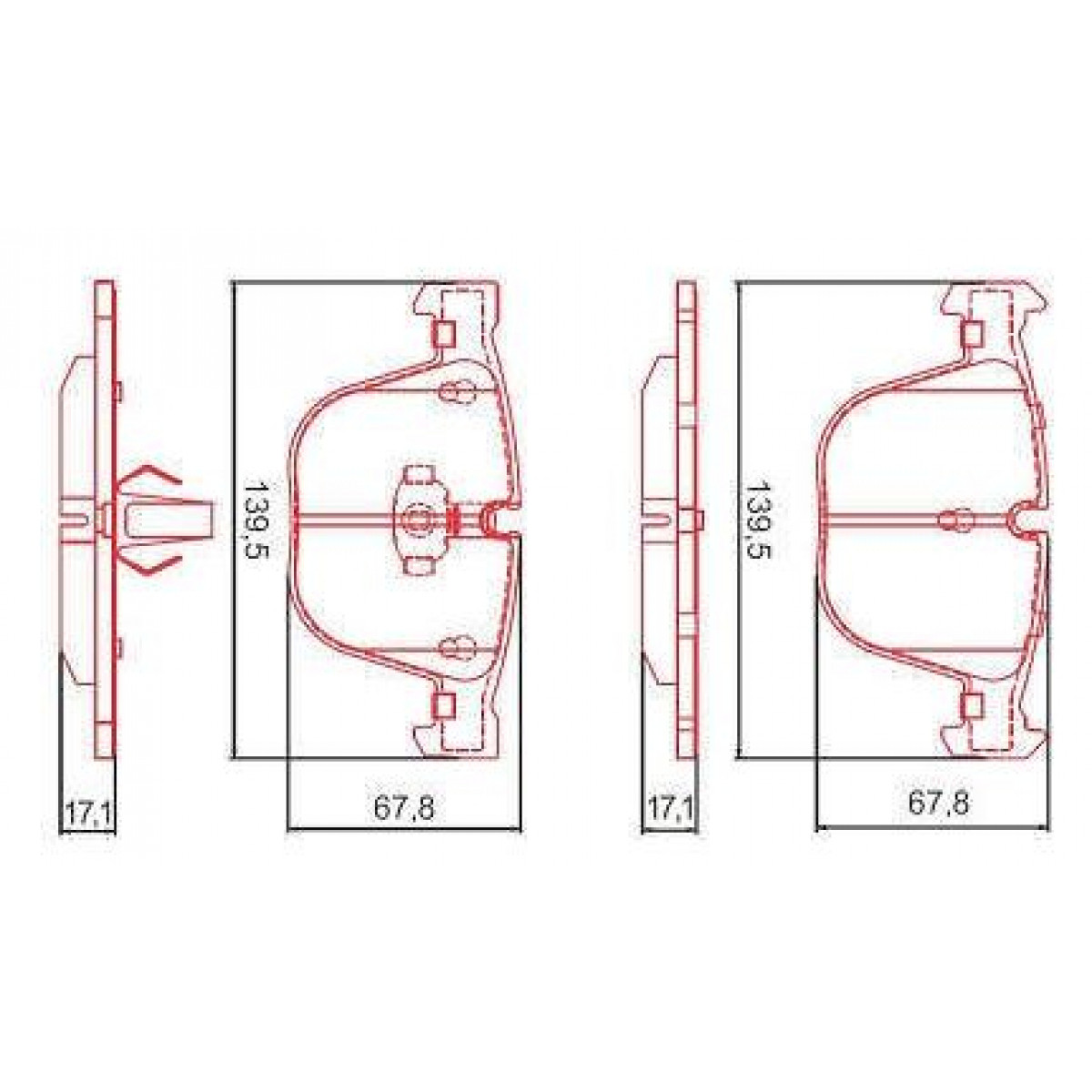 Pastilhas Freio Traseiro Ferodo Bmw Série 5 1/15 Série 7 10/15 HQF2383C - 2