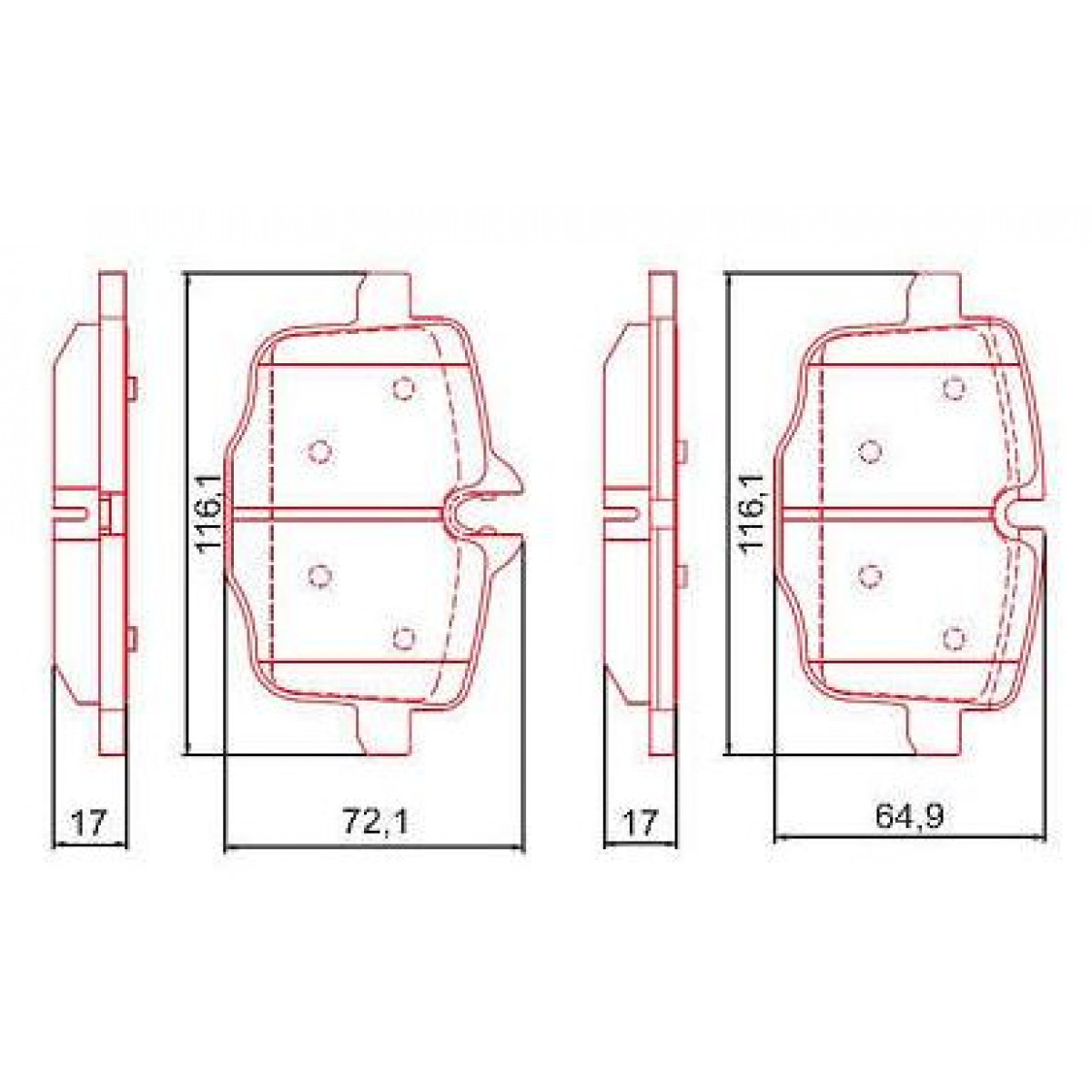 Pastilhas Freio Traseiro Ferodo Bmw Série 5 13/18 Série 6 10/13 HQF2379C - 2