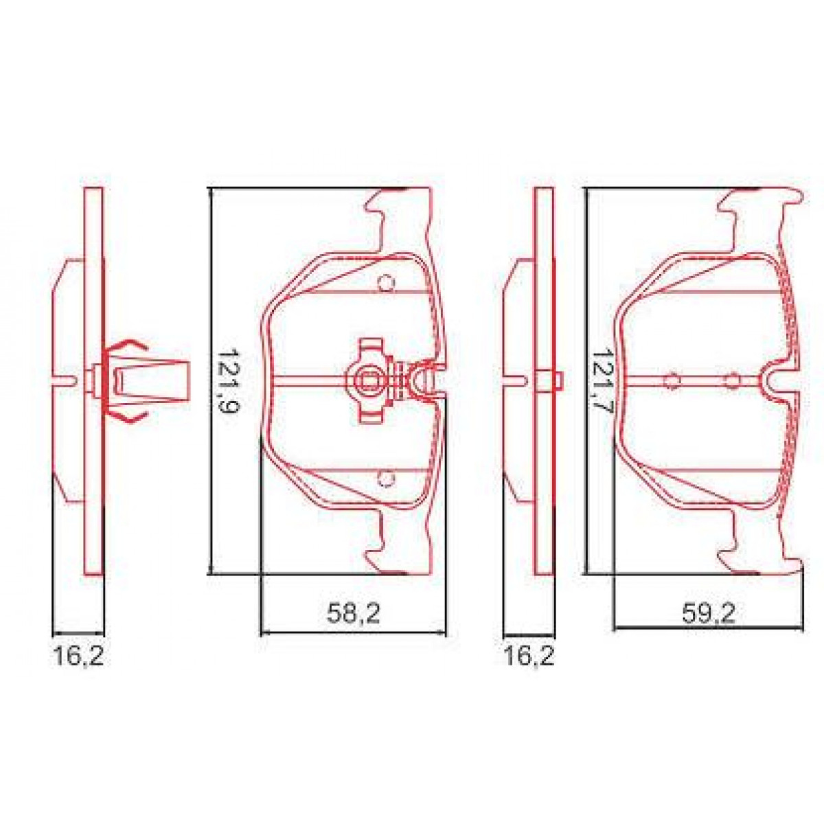 Pastilhas Freio Traseiro Ferodo Bmw X5 09/13 X6 09/13 Série 5 09/13 Série 7 HQF2370C - 2