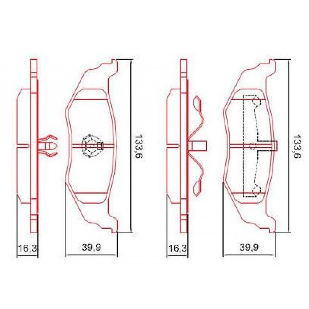 Pastilhas Freio Traseiro Ferodo Chrysler Pt Cruiser 04/11 HQF4011C - 2