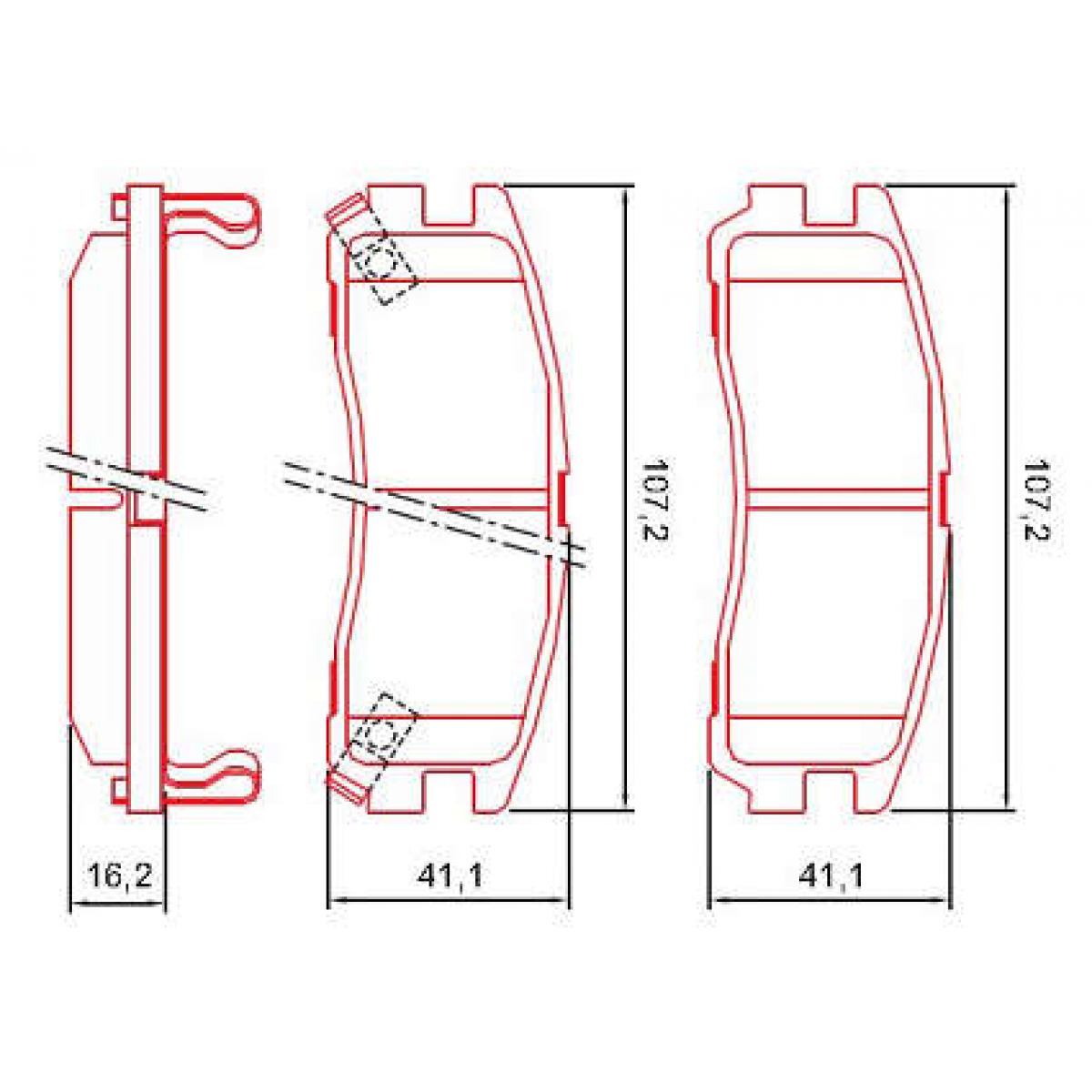 Pastilhas Freio Traseiro Ferodo Dodge Avenger 95/000 91/98 Tr4 06/16 HQF4091AC - 2