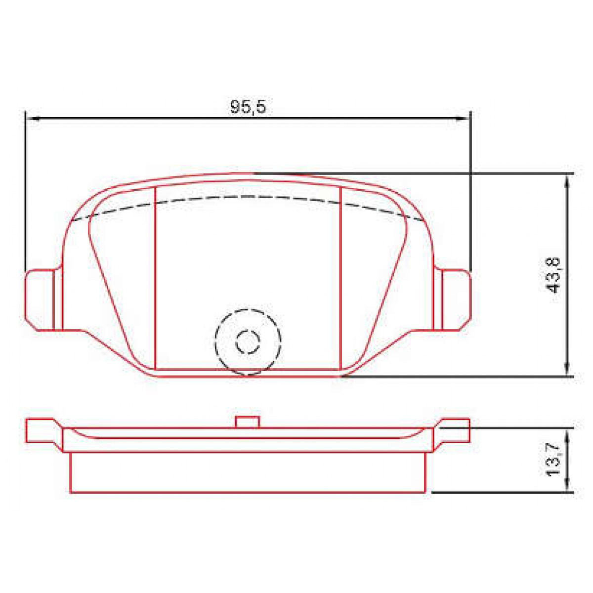 Pastilhas Freio Traseiro Ferodo Fiat Bravo 11/16 Linea 08/16 Punto 10/14 HQF4096C - 2