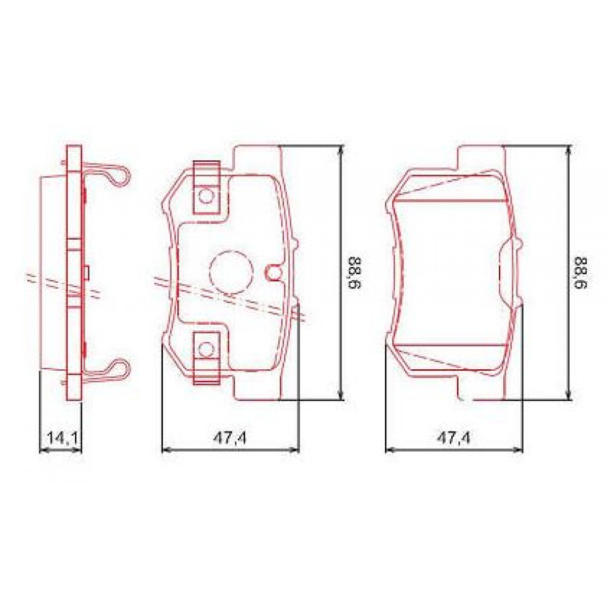 Pastilhas Freio Traseiro Ferodo Honda Accord 89/96 Civic 91/15 Prelude 91/96 HQF2214AC - 2