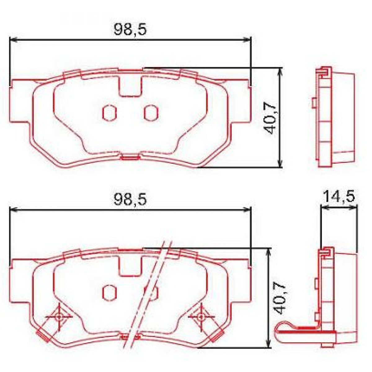 Pastilhas Freio Traseiro Ferodo Hyundai Azera 06/17 Sonata 06/08 Tucson 05/ HQF2267AC - 2