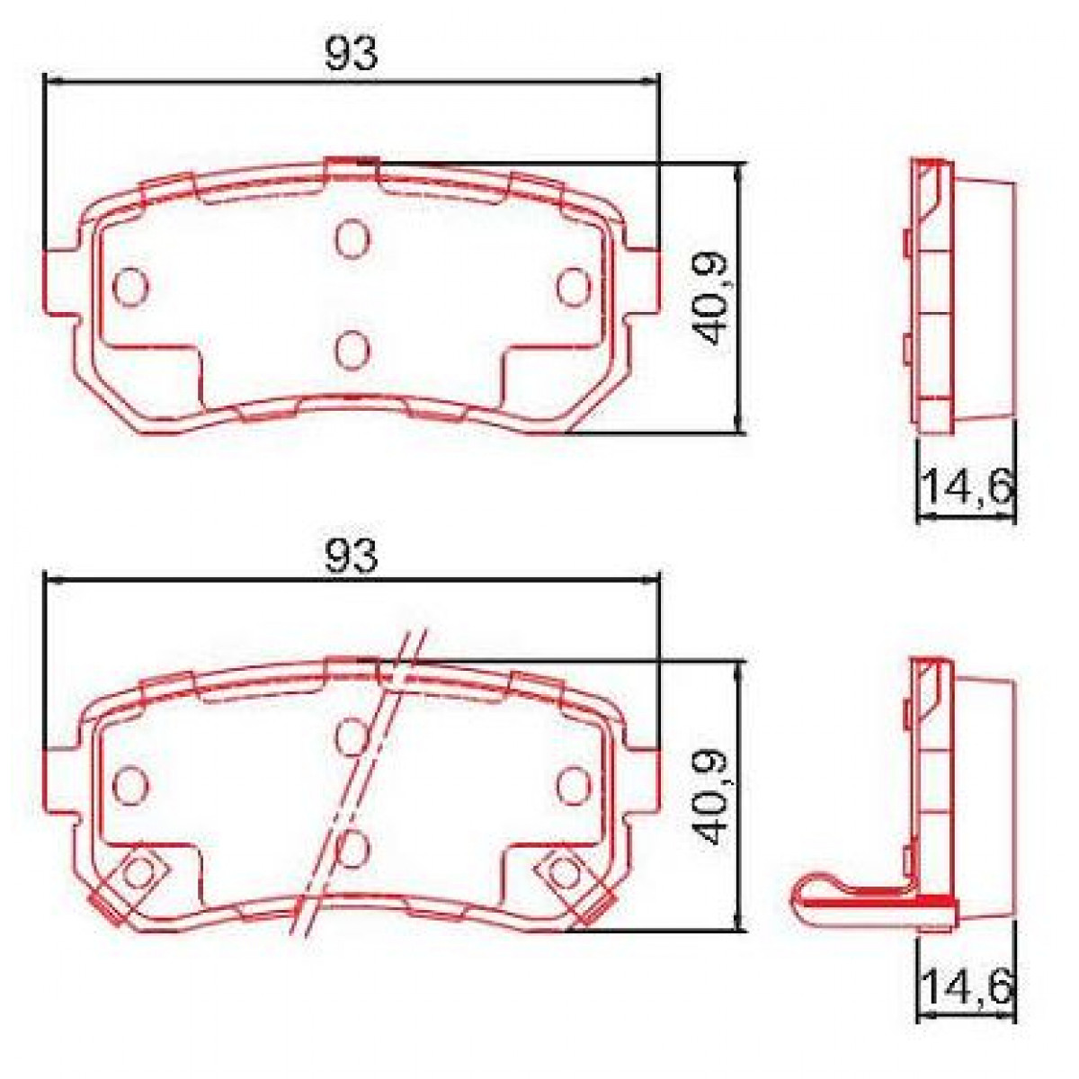 Pastilhas Freio Traseiro Ferodo Hyundai I30 09/12 Ix35 10/18 Cerato 09/13 HQF2311AC - 2