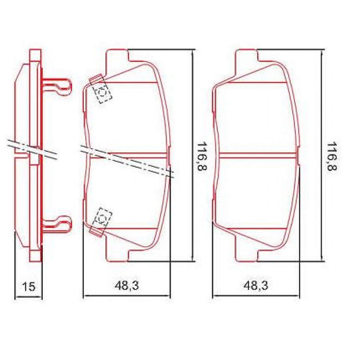 Pastilhas Freio Traseiro Ferodo Hyundai Santa Fé 10/16 Sorento 11/15 HQF4030AC - 2