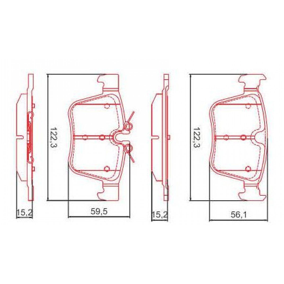 Pastilhas Freio Traseiro Ferodo Jaguar Fpace 17/18 Xe 16/18 Discovery 15/18 HQF2369C - 2