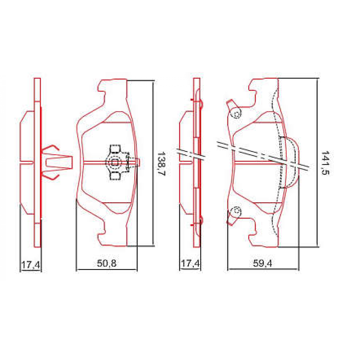 Pastilhas Freio Traseiro Ferodo Jeep Grand Cherokee 10/18 Durango 11/18 HQF4083AC - 2