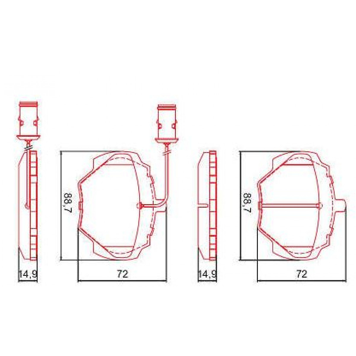 Pastilhas Freio Traseiro Ferodo Land Rover Defender 95/11 Range Rover 85/96 HQF2416AC - 2