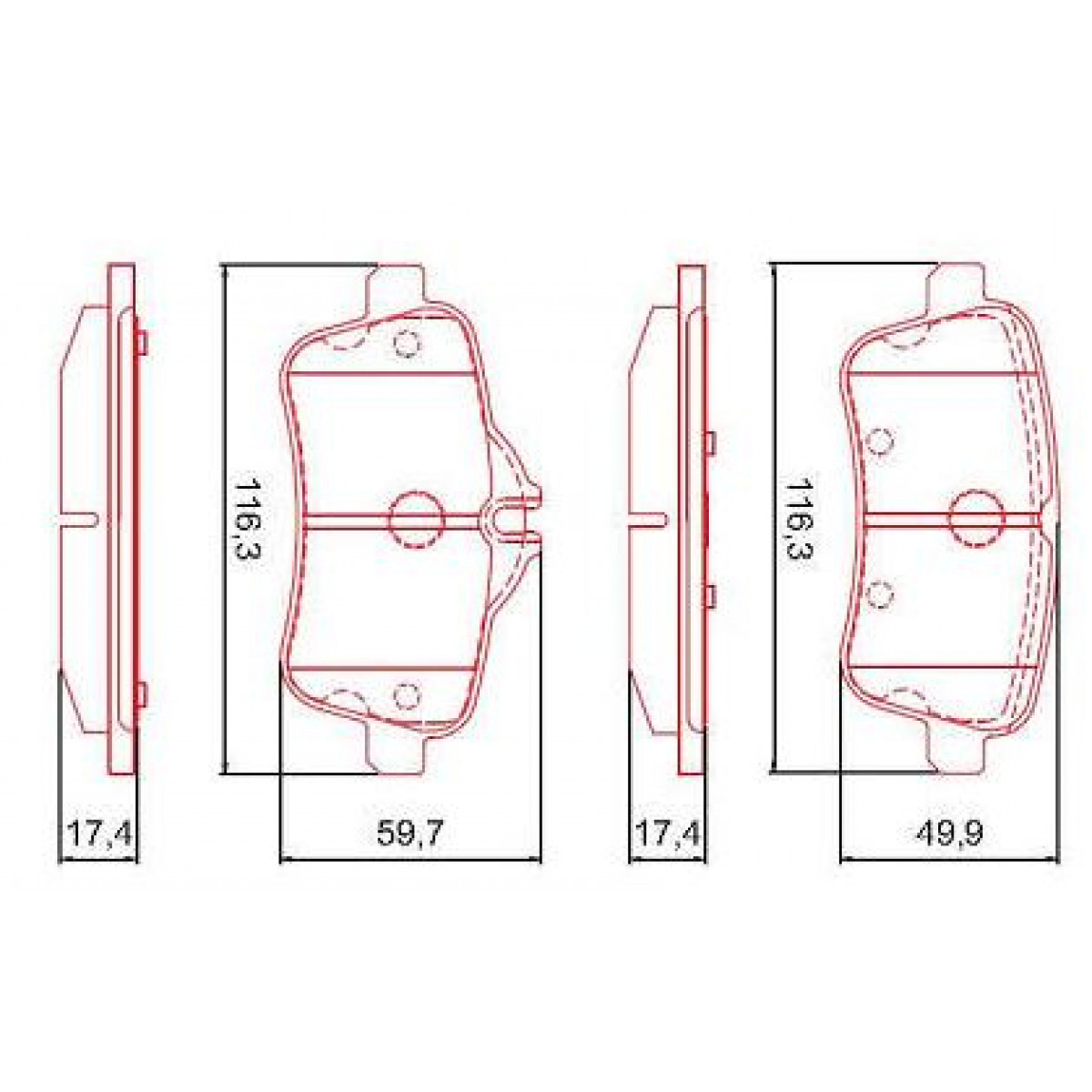 Pastilhas Freio Traseiro Ferodo Mercedes-Benz A45 Amg 15/18 Cla45 Amg 13 HQF2390C - 2