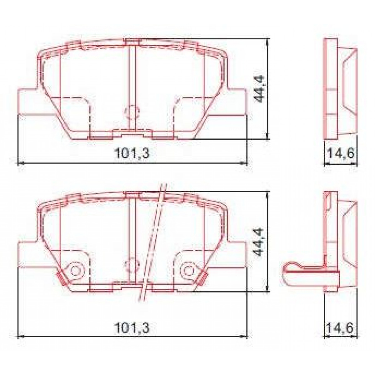 Pastilhas Freio Traseiro Ferodo Mitsubishi Outlander 14/18 Asx 14/18 HQF4128AC - 2