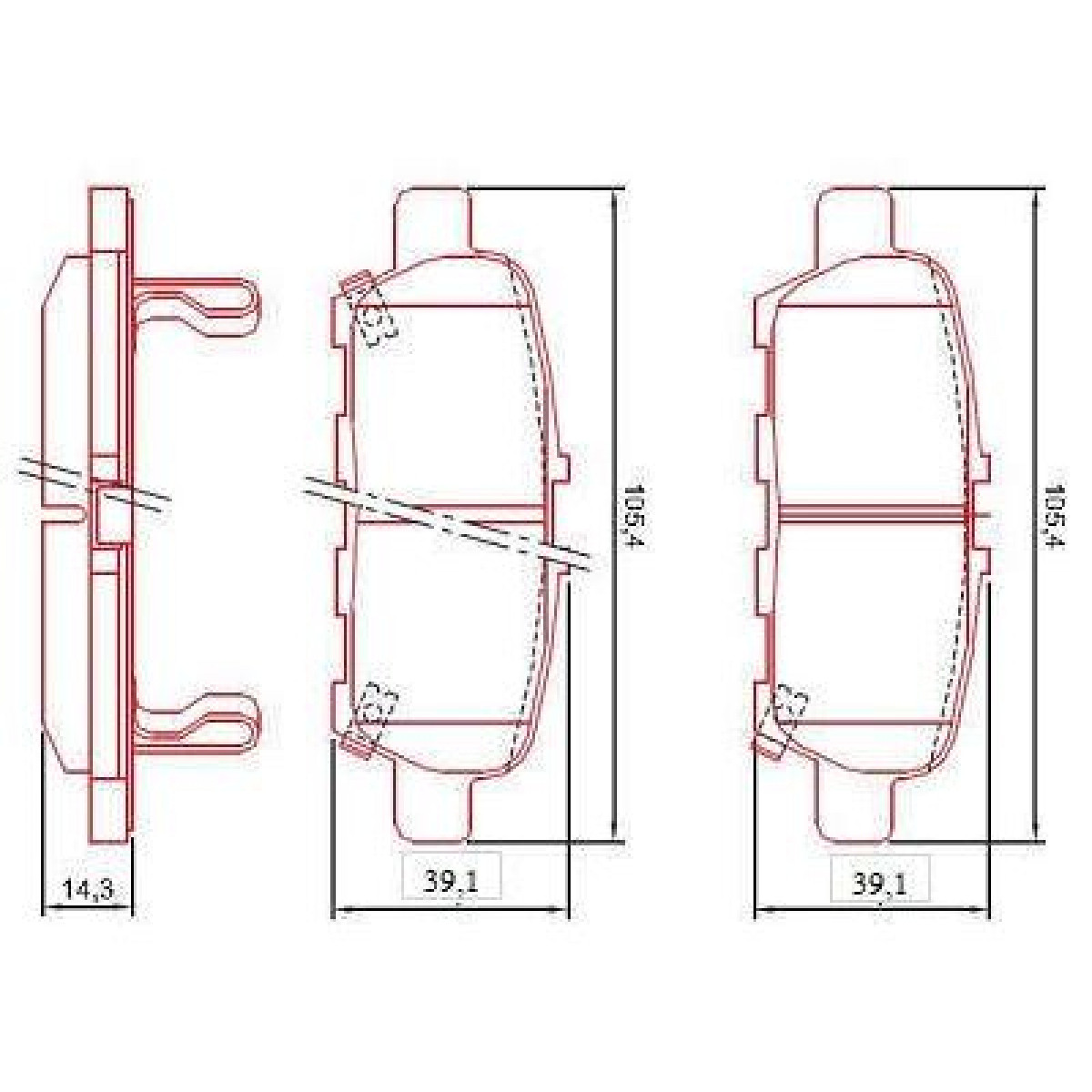 Pastilhas Freio Traseiro Ferodo Suzuki Grand Vitara 09/15 Sentra 06/13 HQF4060AC - 2